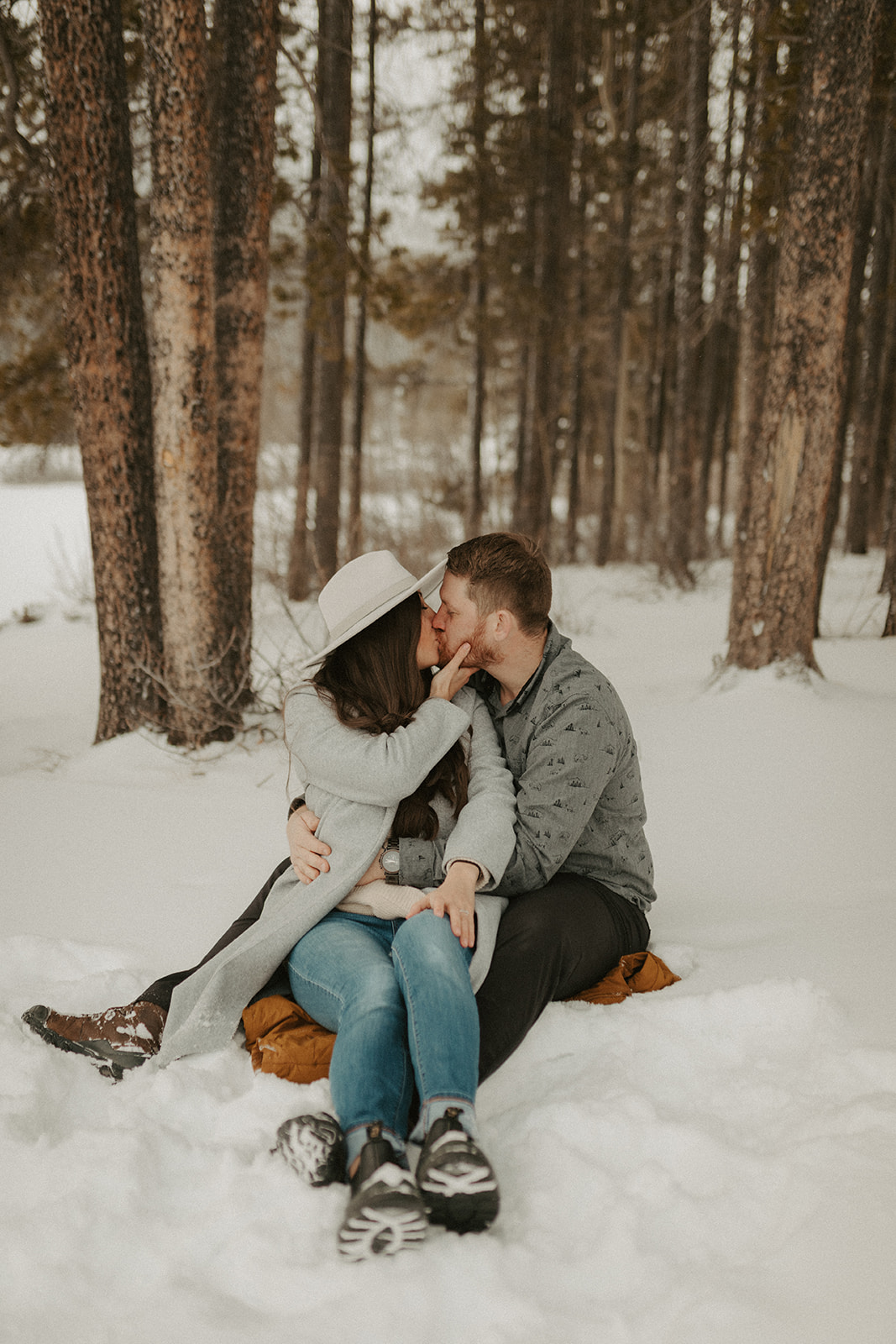 canmore elopement photographer, mountain engagement session